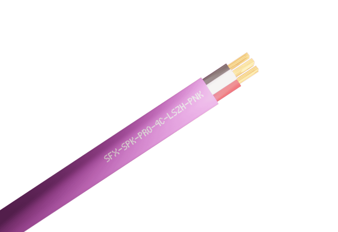Premium LSZH Pro Speaker Cable 30/0.25 16AWG Pink 100m