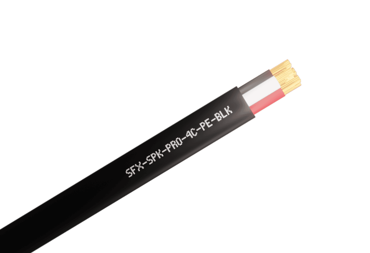 External PE Pro Speaker Cable 30/0.25 16AWG Black 100m