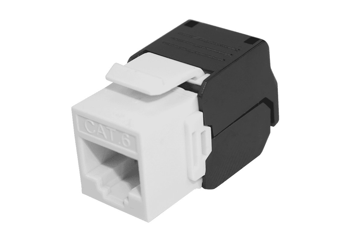 Cat 6 ToolLess Keystone Module IDC White