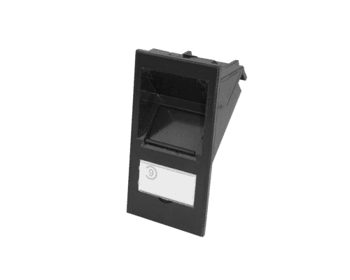Keystone Angled Module Insert Fascia 25x50mm Black