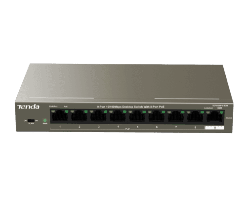 Tenda TEF1109P 9 Port 100Mbps 63W PoE Ethernet Switch