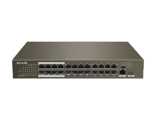 Tenda TEF1126P-24-250W 24 Port PoE Switch with SFP/RJ45 Uplink