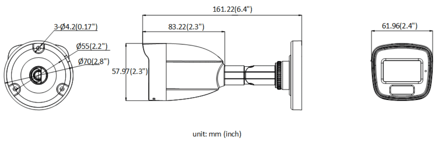 HiLook THC-B159-MS 5MP TVI ColorVu Mini Bullet with Audio 2.8mm