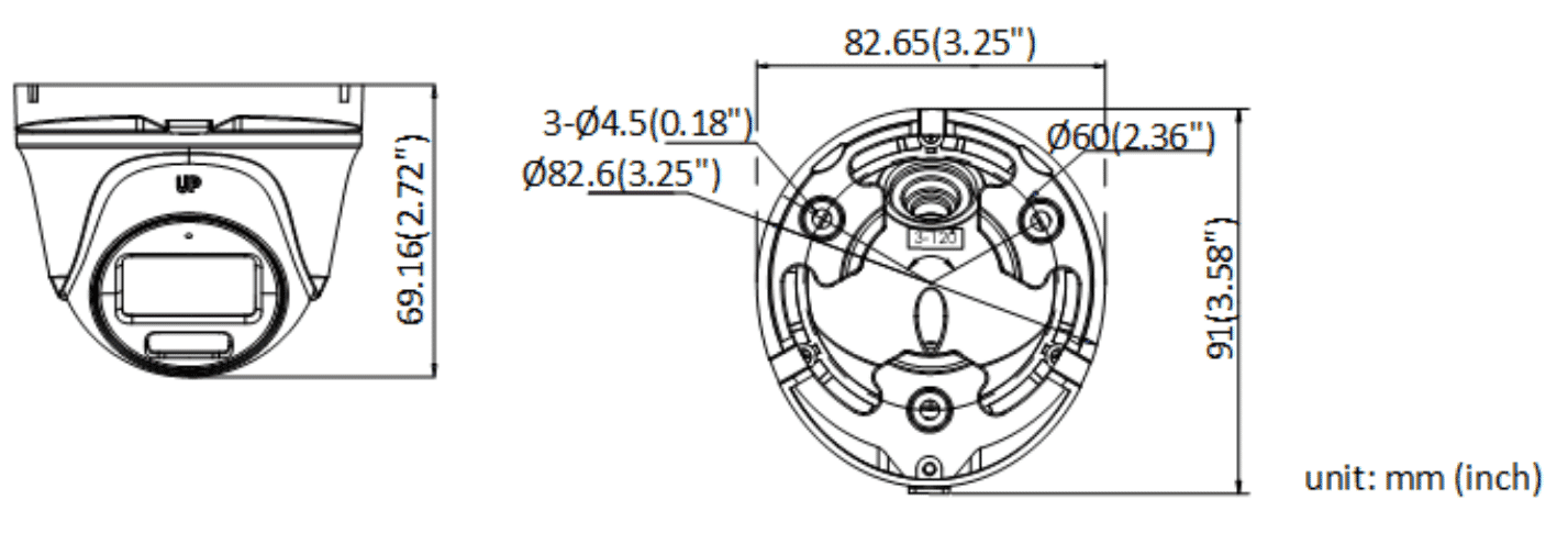 HiLook THC-T159-MS 5MP TVI Colorvu Mini Turret with Audio 2.8mm