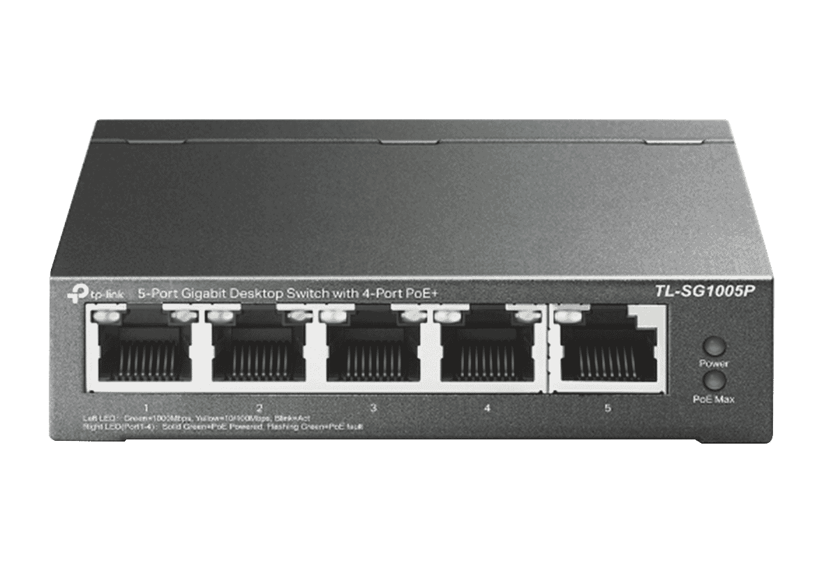 TP-LINK TL-SG1005P 5-Port (4-Port PoE) Gigabit Unmanaged Desktop Switch