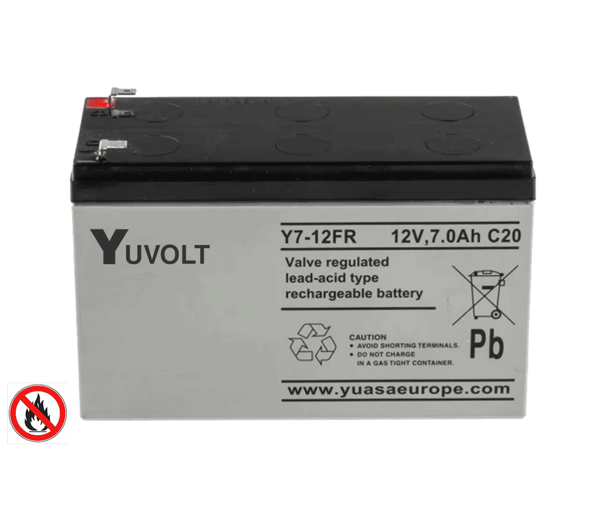 Yuasa Yuvolt 12v 7Ah Flame Retardent Lead Acid Battery