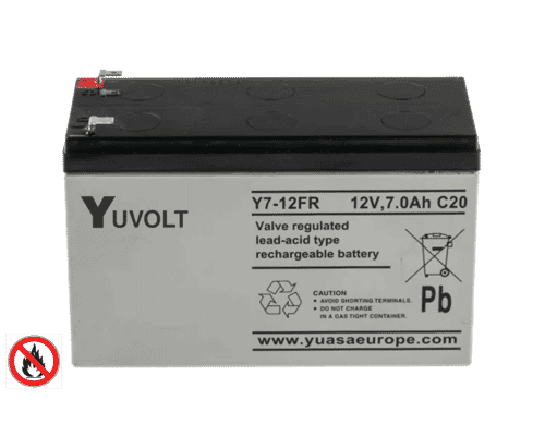 Yuasa Yuvolt 12v 7Ah Flame Retardent Lead Acid Battery