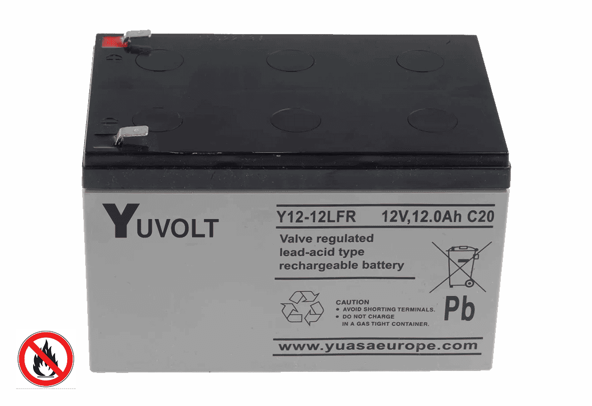 Yuasa Yuvolt 12v 12Ah Flame Retardent Lead Acid Battery