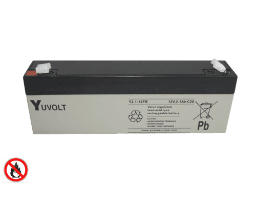 Yuasa Yuvolt 12v 2.1Ah Flame Retardent Lead Acid Battery